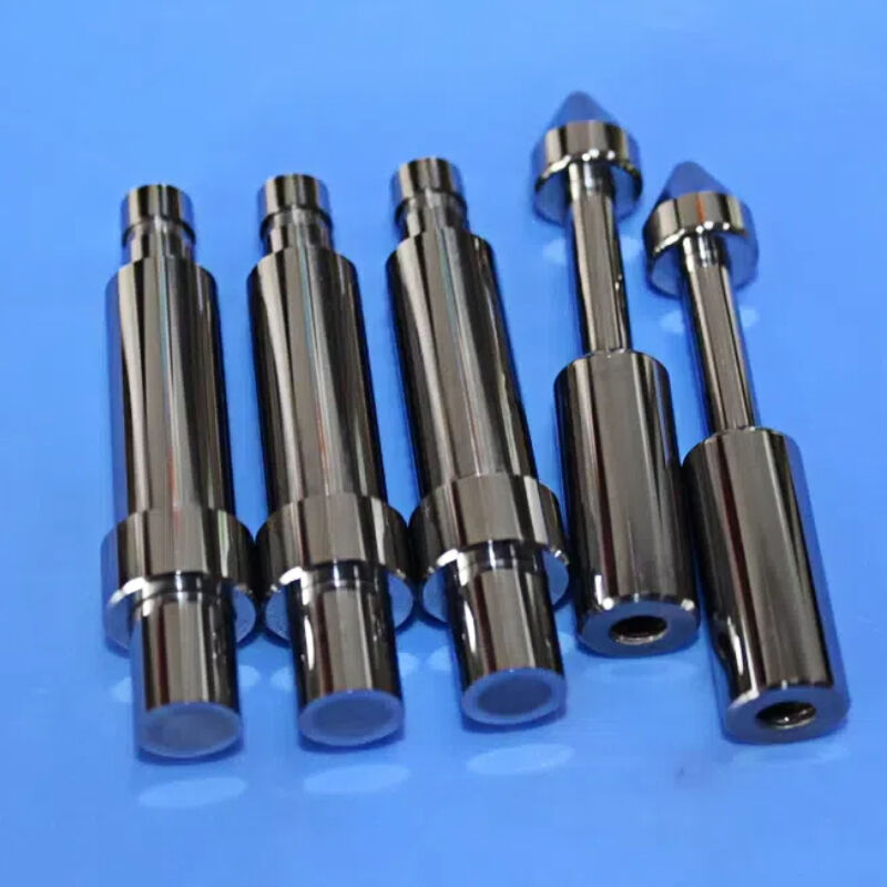 Precision Ground Tungsten Carbide Shaft with Stepped Conical Tip for Valve & Positioning Systems