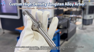 Custom High‑Density Tungsten Alloy Grinding Wheel Arbor | Precision Draw‑to‑Print Machining
