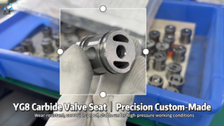 High‑Precision YG8 Cemented Carbide Valve Seat for Oil & Gas, Custom Machined